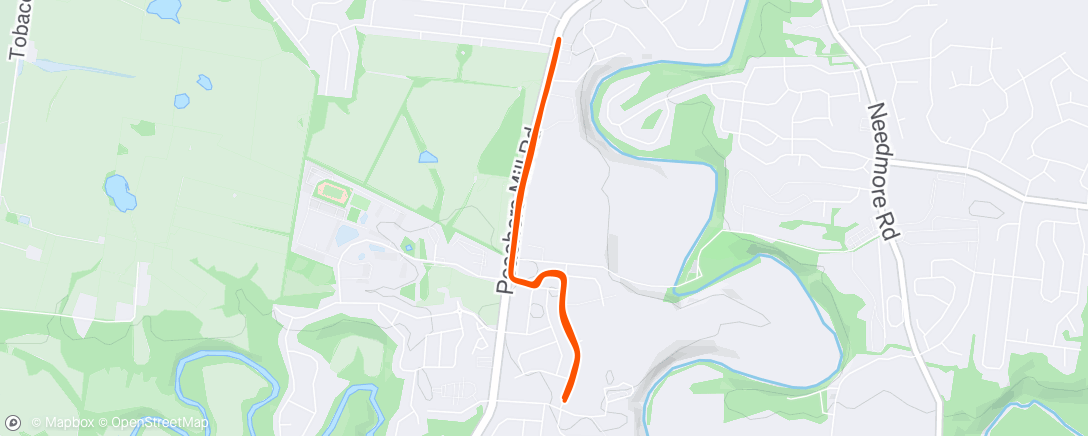 Map of the activity, Morning Run