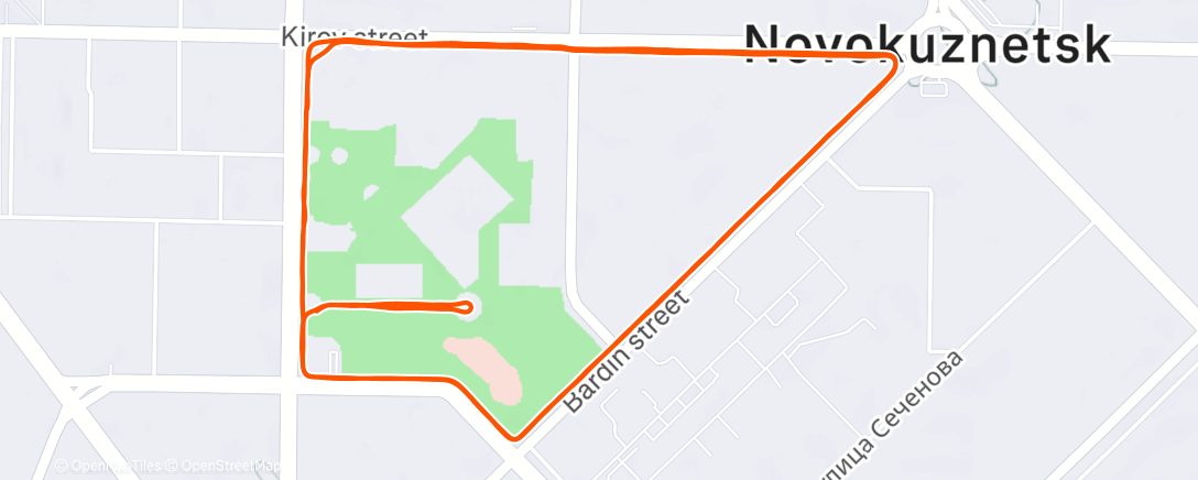 Map of the activity, Lunch Run