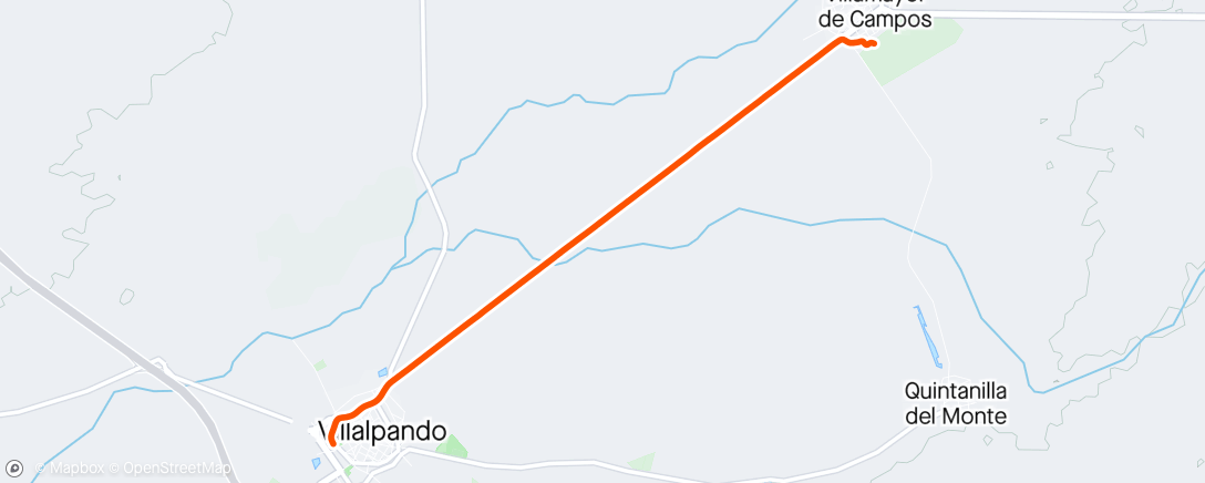 Map of the activity, Warm-up stage 3 - Segment race - Tierra de Campos