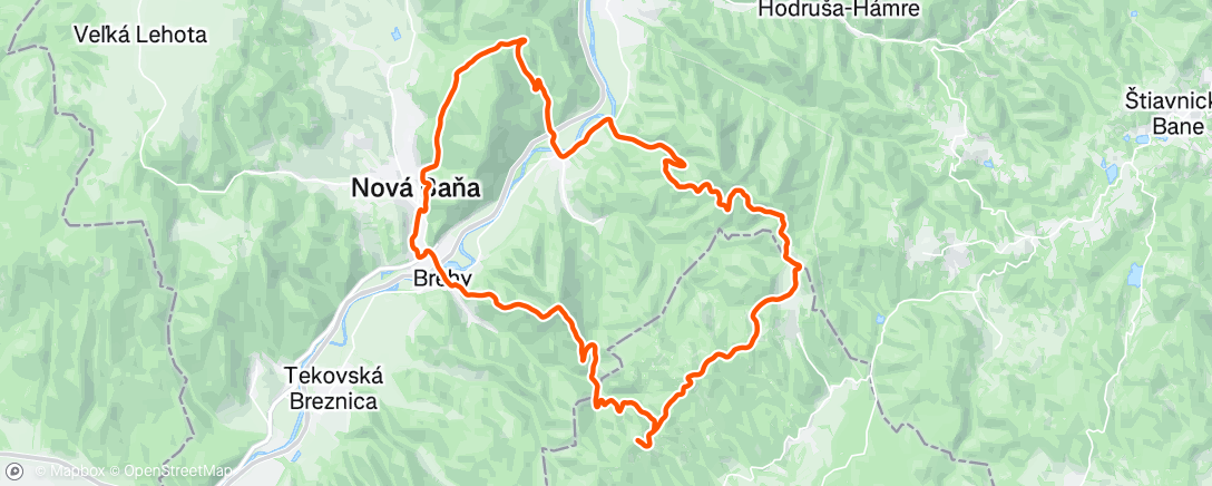 Map of the activity, Morning Hike