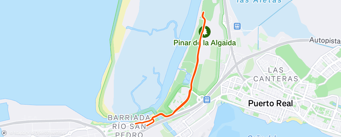 Map of the activity, Lunch Run