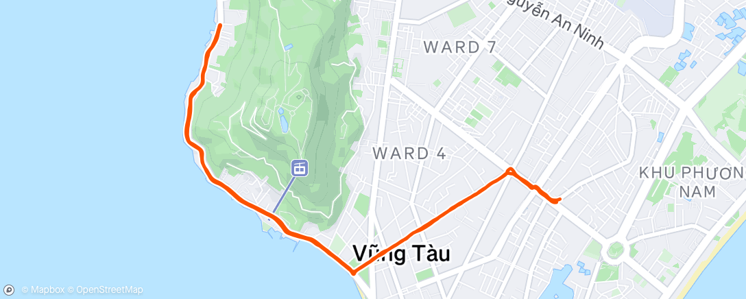 Map of the activity, Morning Run