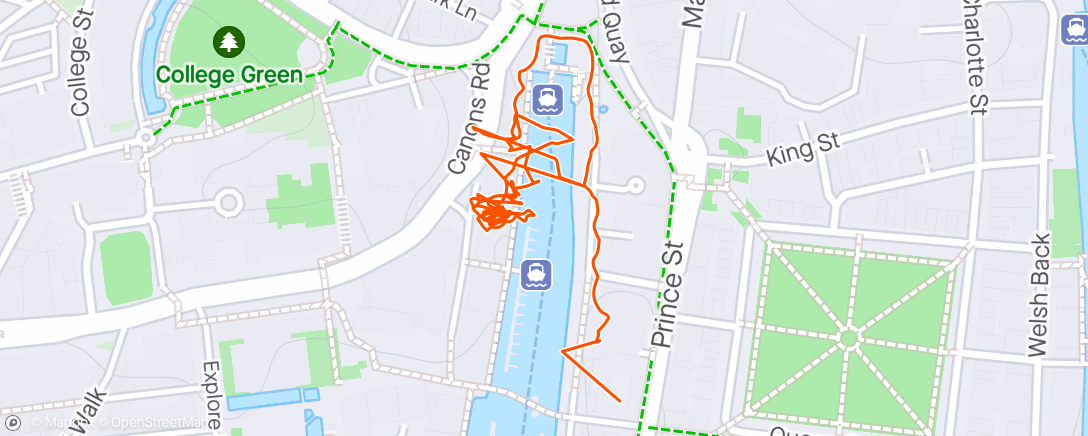 Map of the activity, Morning Walk to Watershed