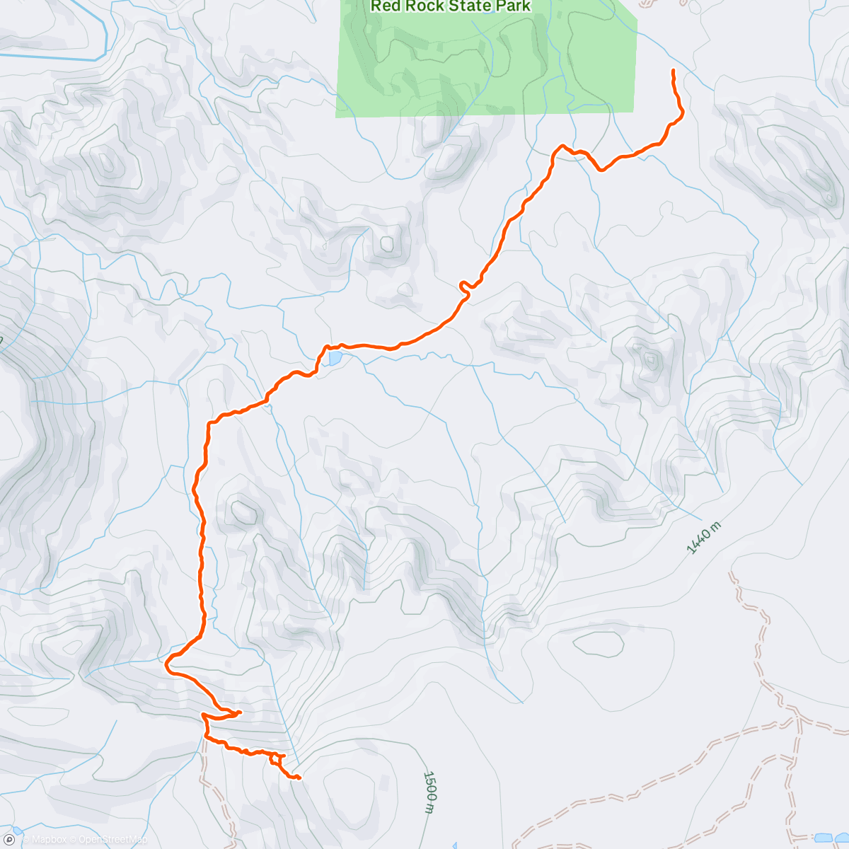 Map of the activity, Afternoon Hike