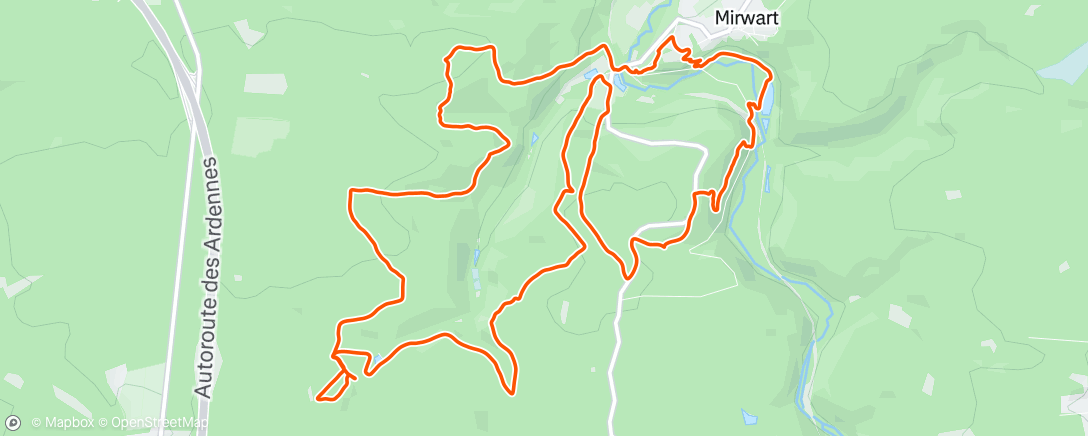 Map of the activity, 172/25: Mirwart et quelques hors pistes 😂😜