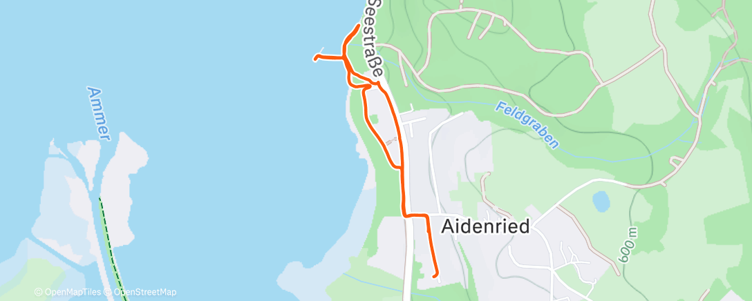 Map of the activity, family walk to the lake