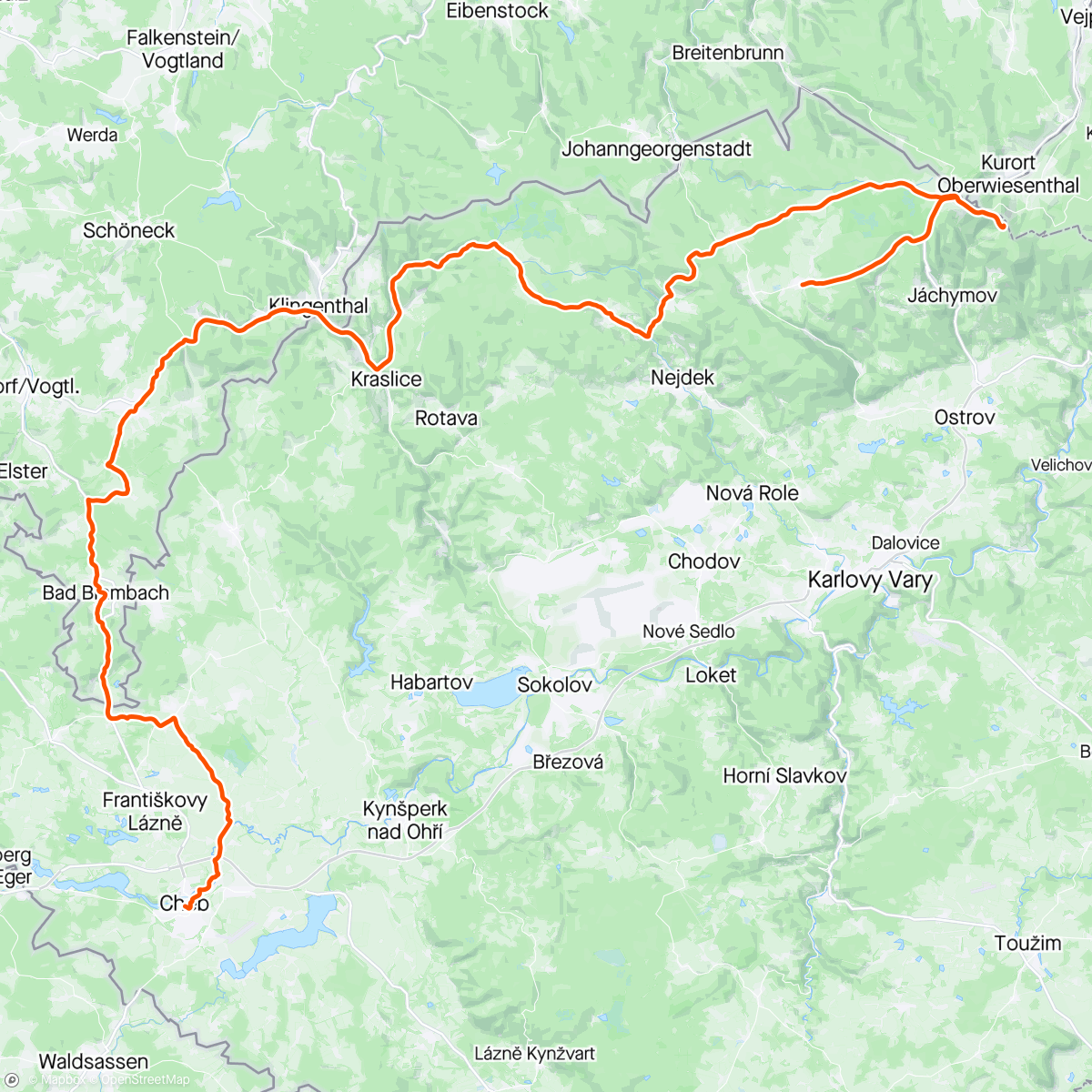 Mapa de la actividad (Klínovec 2024)