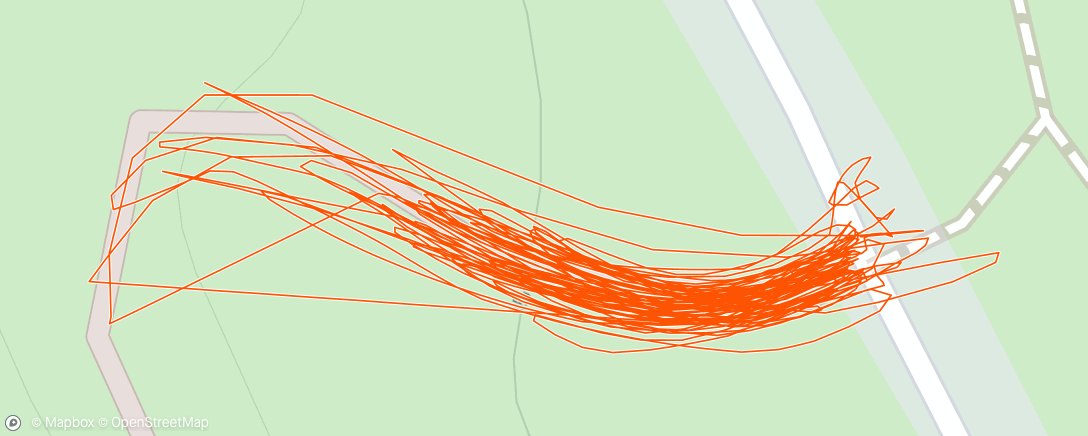 Map of the activity, Fleet Feet Trail Hill Repeats Game