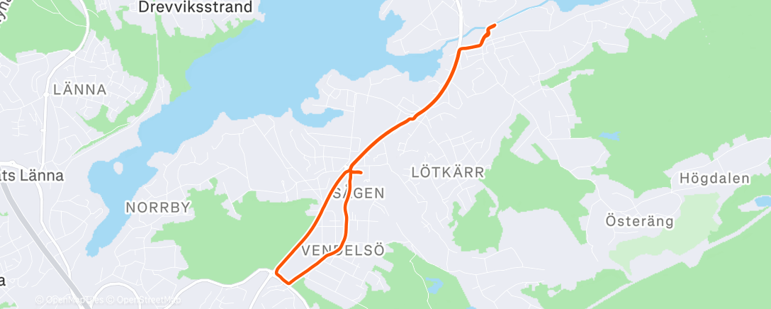 Map of the activity, Morning Run