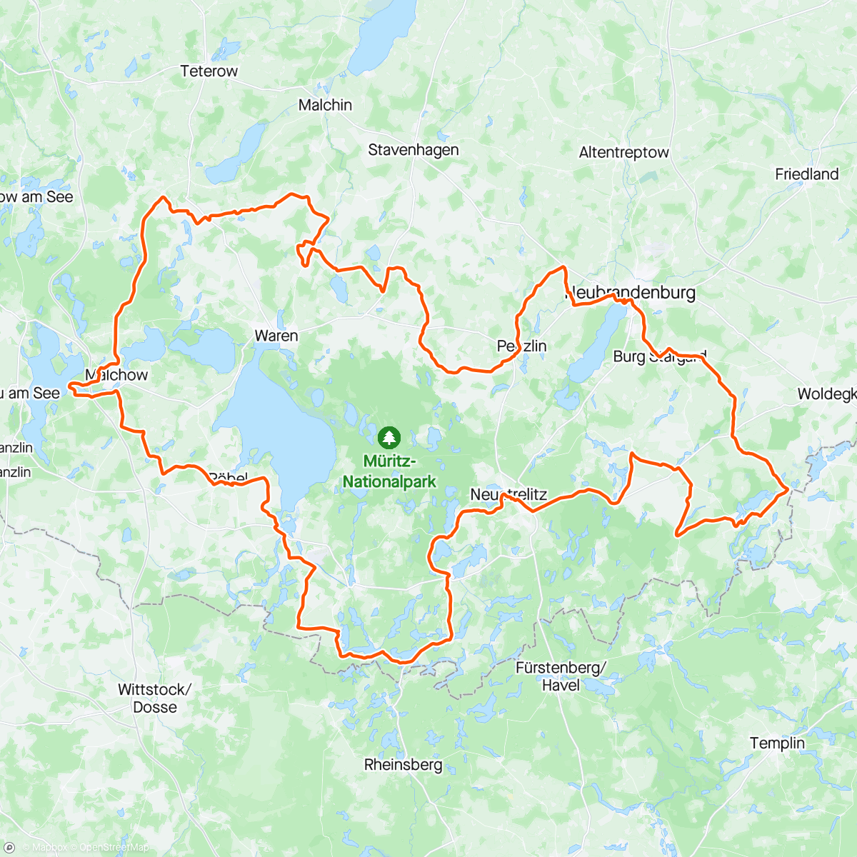Карта физической активности (10. Mecklenburger Seen Runde - OlRe)