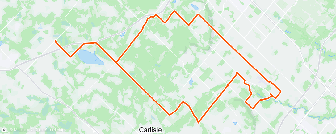 Map of the activity, Lunch Ride