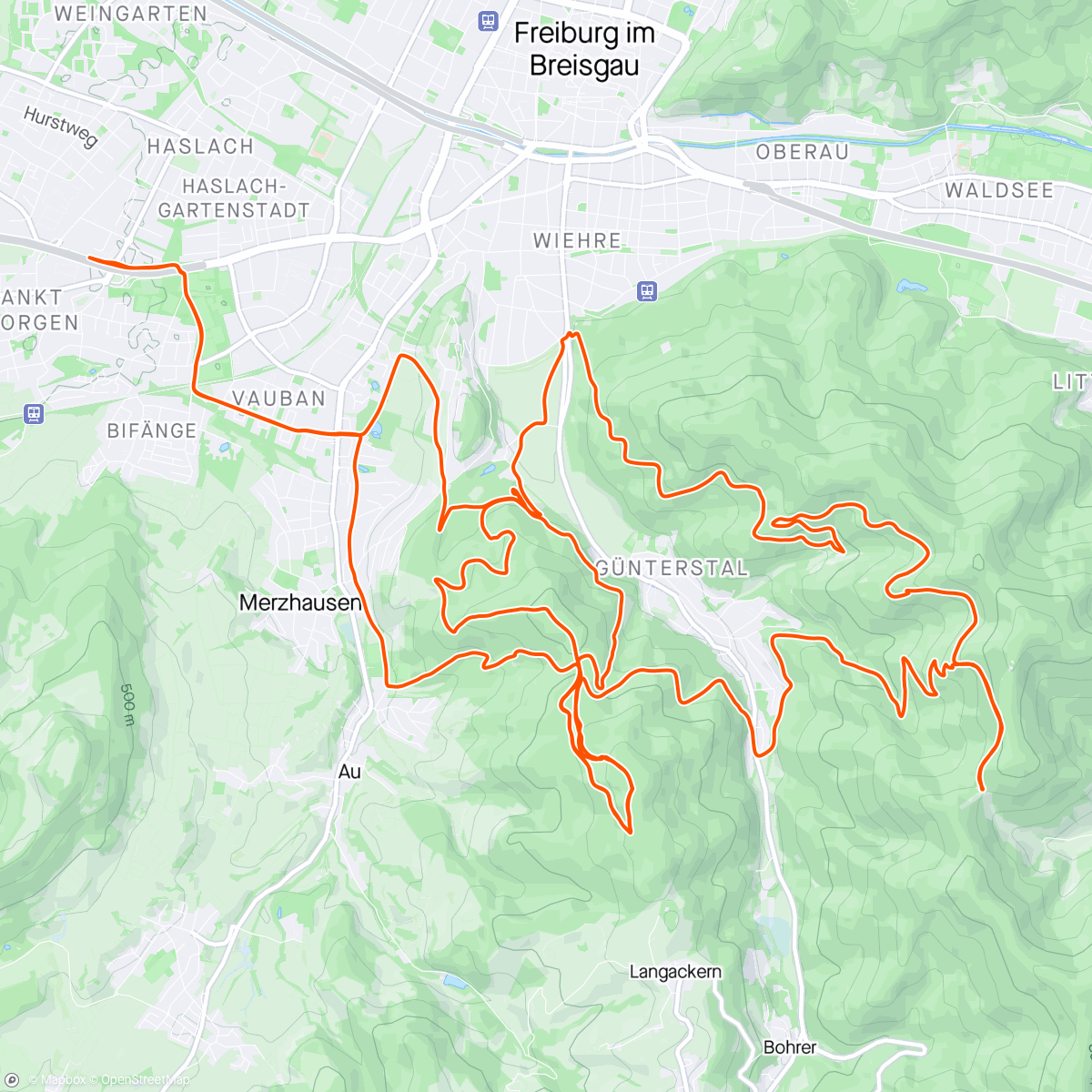 Map of the activity, Kalt und rutschig
