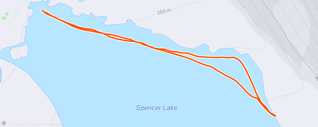 Map of the activity, Morning Kayaking