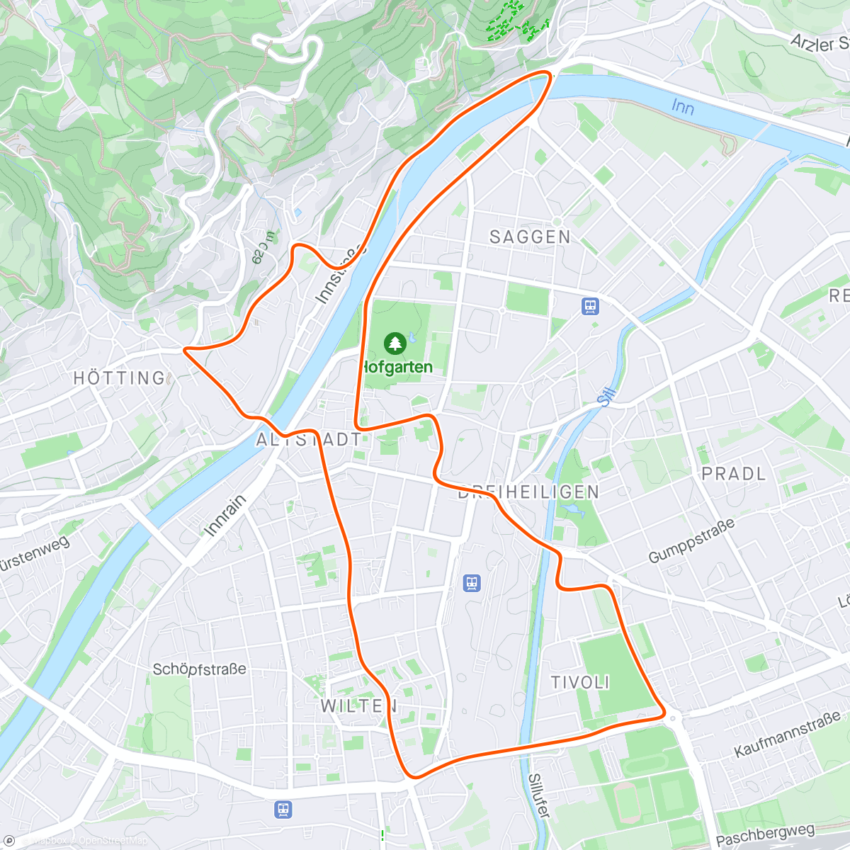 Карта физической активности (Zwift - Foundation in Innsbruck)