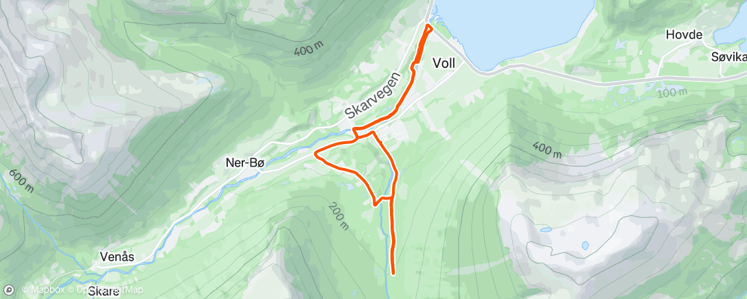 Map of the activity, Morning Trail Run