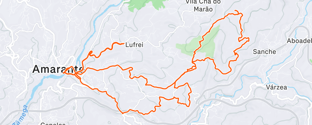 Карта физической активности (Volta de bicicleta vespertina)