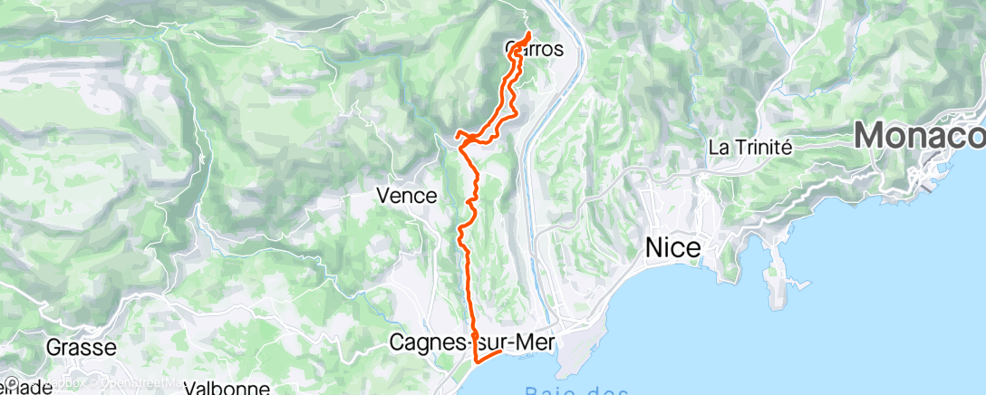 Map of the activity, Café au st jeannet village, visite de vignobles avec Pascal