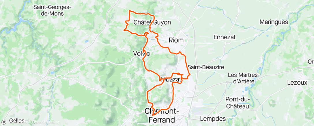 Map of the activity, Velotaf +