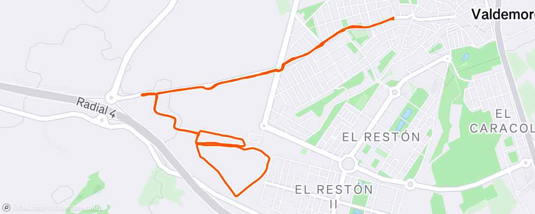Map of the activity, Carrera de tarde