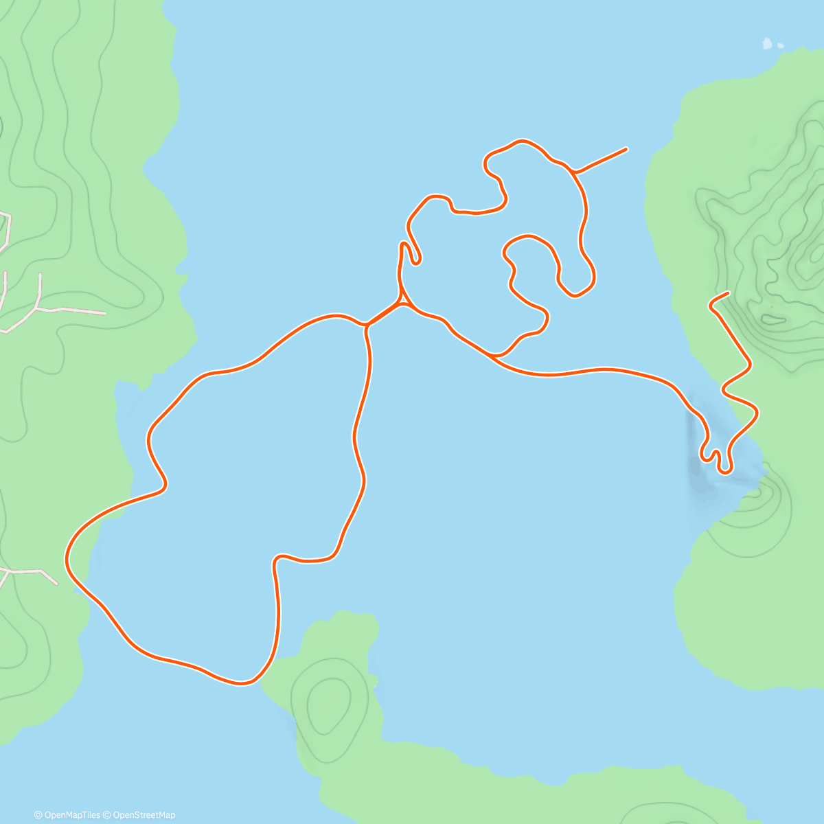 Карта физической активности (Zwift - Volcano Circuit CCW in Watopia)
