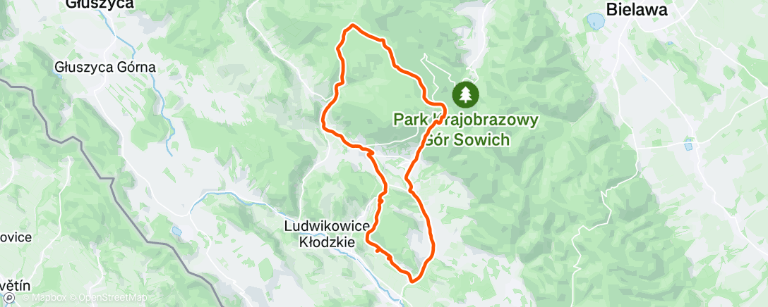 Map of the activity, Afternoon Mountain Bike Ride