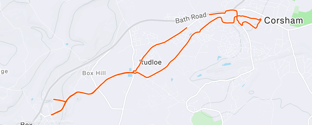 Map of the activity, Lunch Trail Run