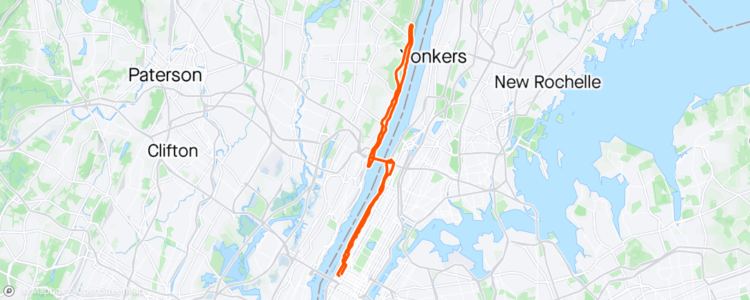 Map of the activity, Back over the GW bridge ☺️