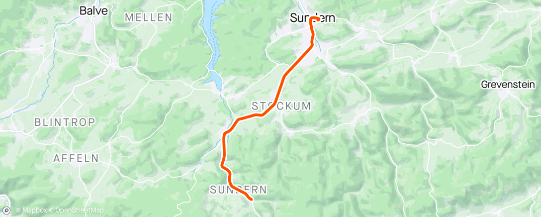 活动地图，Mountainbike-Fahrt am Morgen