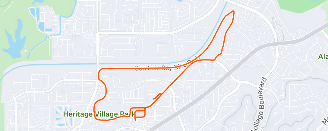 Map of the activity, Morning Walk
