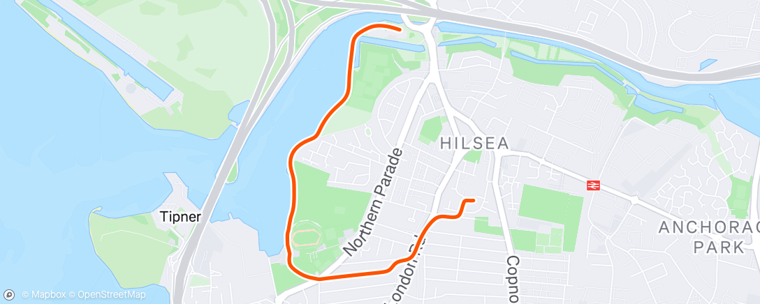 Map of the activity, Afternoon Run