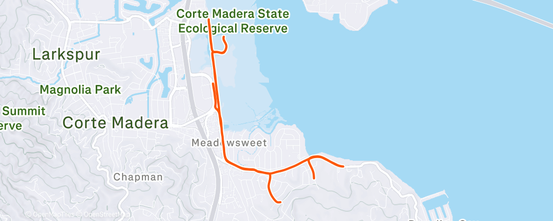 Map of the activity, Lunch Run