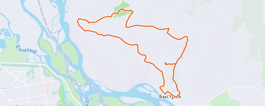 Map of the activity, Трейлраннинг (утро)