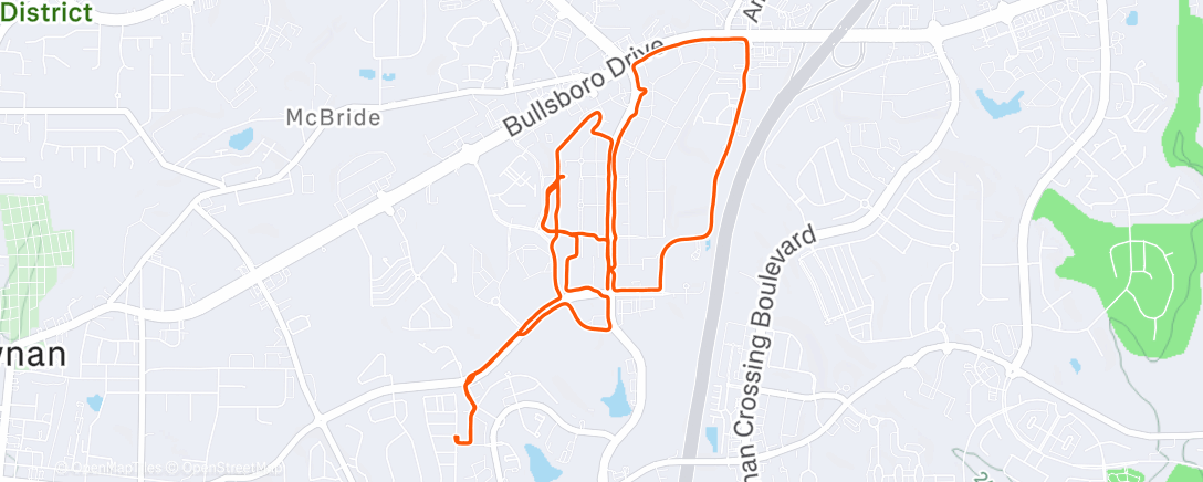 Mappa dell'attività Afternoon Run