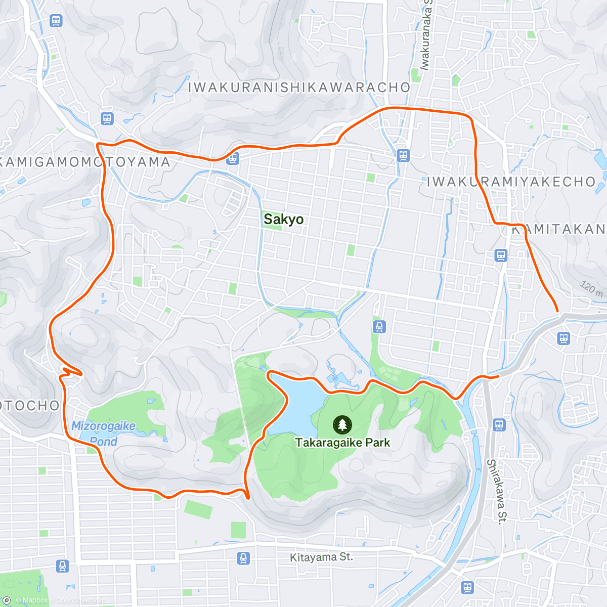 Map of the activity, Tired Legs