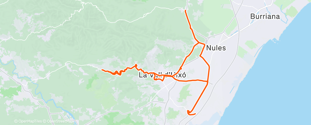 Map of the activity, Bicicleta por la mañana