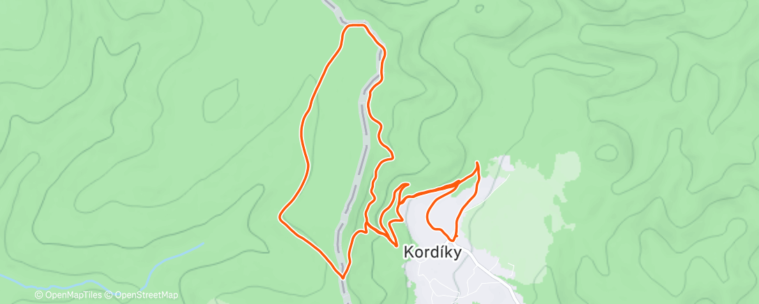 Map of the activity, Kordíky