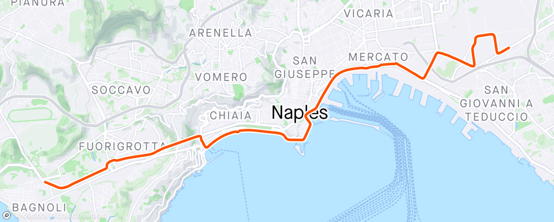 Map of the activity, Sessione in e-bike mattutina