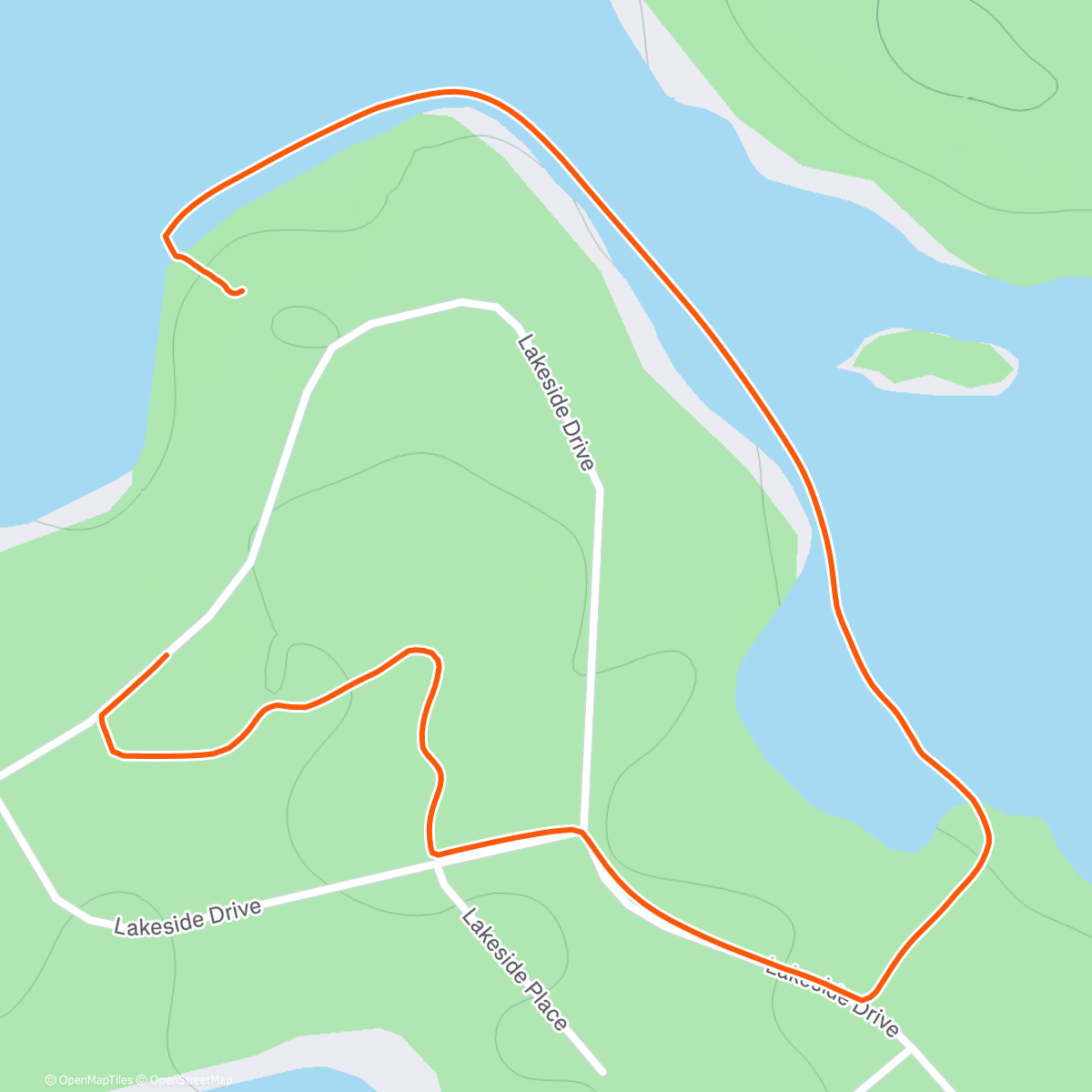 Map of the activity, Boxing Day walk