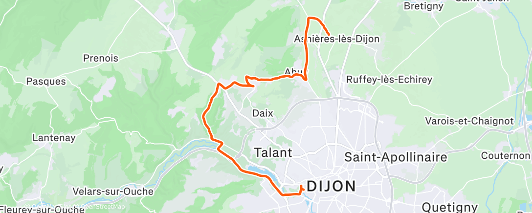 Map of the activity, Velotaf