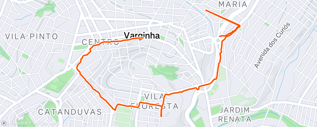 Map of the activity, Corrida ao entardecer ☁️