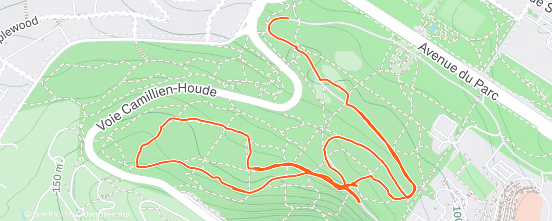 Map of the activity, Activité dans l'après-midi