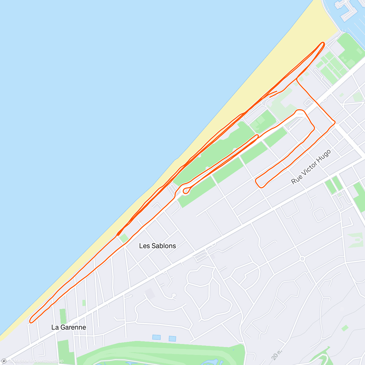 Map of the activity, 10km McDo de Deauville 2024