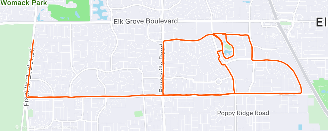 Map of the activity, Morning Run