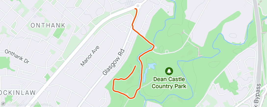 Map of the activity, Morning Trail Run