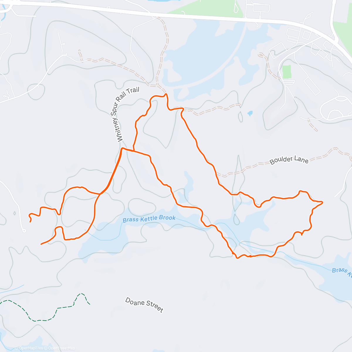 Map of the activity, Lunch Mountain Bike Ride