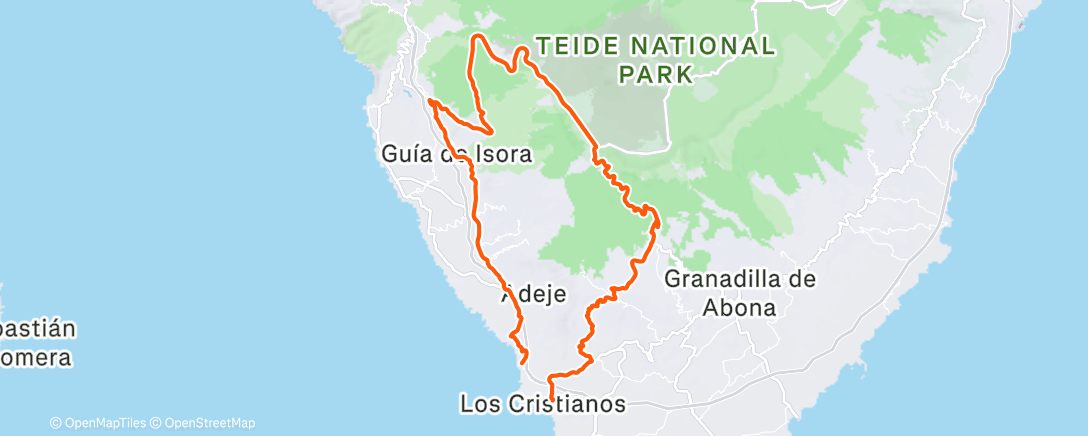 Map of the activity, Teide