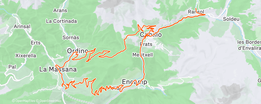 Carte de l'activité Morning Mountain Bike Ride
