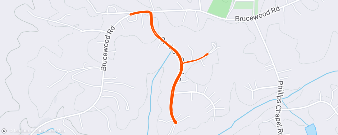Map of the activity, Chill run to end the evening. Headed to Ohio in the morning, Mohican 100 three days out…🫶🏻🤙🏻💪🏻