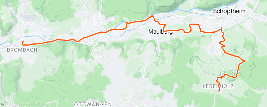 Map of the activity, Mittagswanderung