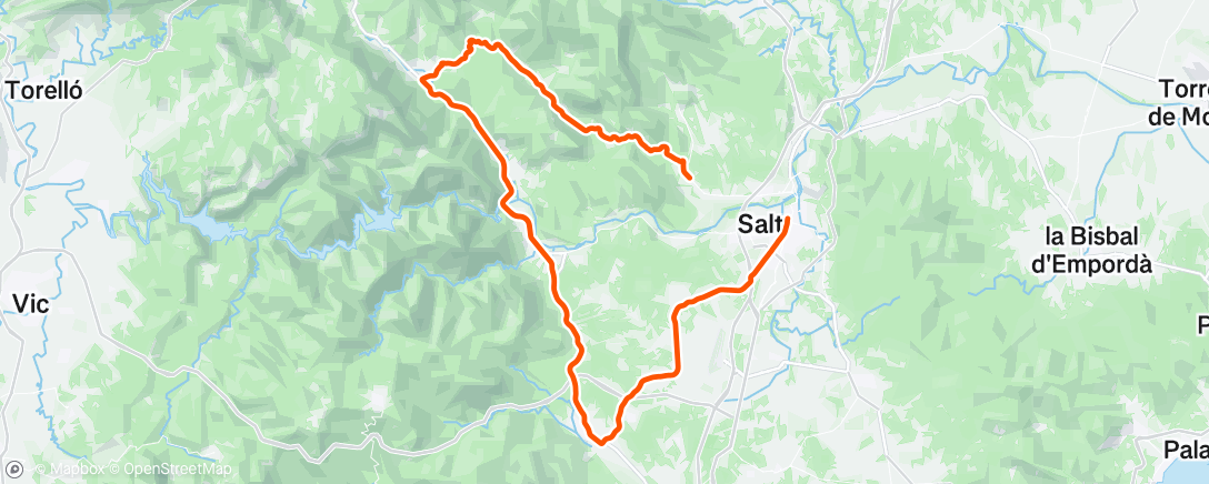 Map of the activity, Lunch Ride